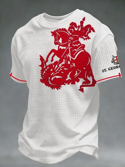 Men's St George's Day Waffle T_shirt