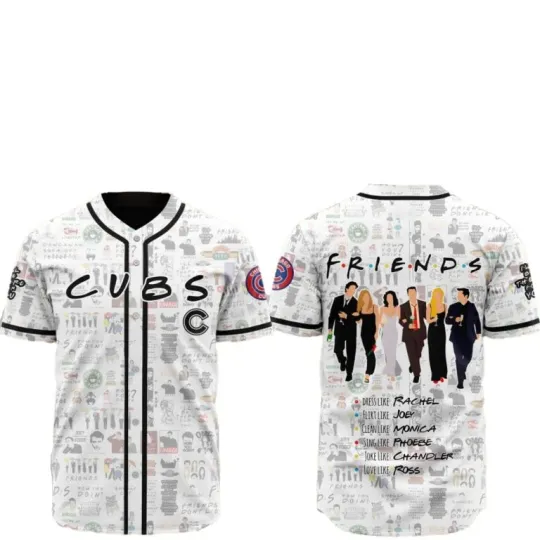 Chicago Cubs Friends Baseball Jersey