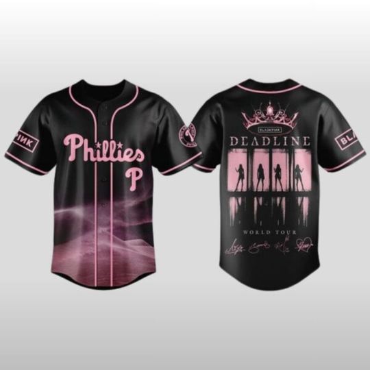 Discover 2026 Philadelphia Phillies x Blackpink Deadline World Tour Baseball Jersey