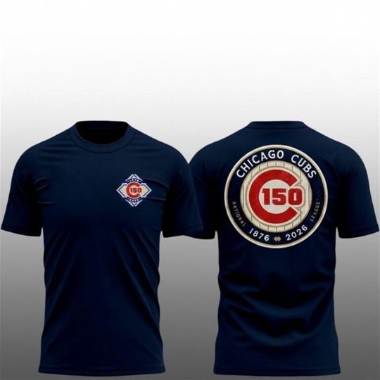 Chicago Cubs 150th Anniversary 1876 2026 Celebrating T - Shirt