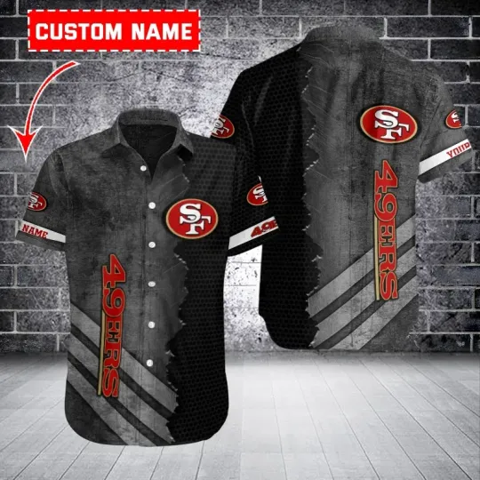 Discover San Francisco Football Team SF 49erss Hawaiian Shirt Button Down Unisex Adults