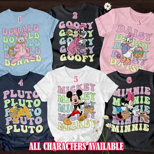 Discover Mickey & Friends Easter Matching, Happy Easter Mickey Minnie Shirt, Disney Donald Daisy Easter Shirt, Goofy Pluto, WDW Family Shirt, MYA716