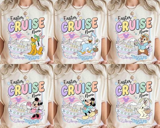 Discover Personalized Disney Easter Cruise Shirt, Mickey and Friends Bunny Rabbit Eggs Disney Cruise Shirt, Family Easter Trip, Family Cruise 2026