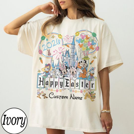Discover Personalized Disney Easter Shirt, Mickey and Friends Bunny Rabbit Easter, Cute Easter Shirt, Happy Easter Day, Easter Family Trip 2026 Shirt