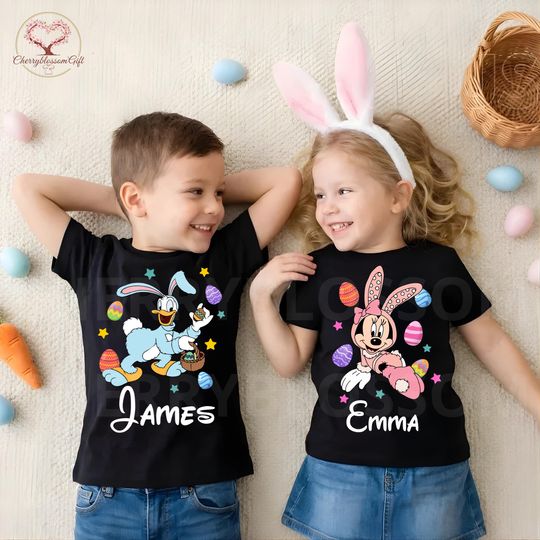 Discover Custom Easter Shirt Micki & Friends Bunny Ears Tee Easter Shirt Easter Gift Family Matching Easter Tee DV84