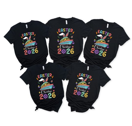 Discover Easter Cruise Shirt, Easter Crew Trip Tshirt, Funny Easter Cruise Top, Bunny Family Cruise Easter Tee,  2026 Matching Family Easter Apparel