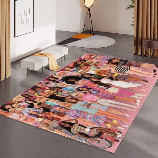 Discover Doll Toys Characters Print Foldable Rectangular Floor Mat Rugs Anti-Skid Carpet