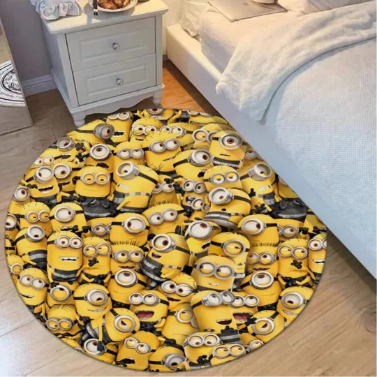 Discover Kevin And Friends Print Foldable Round Floor Mat Rug Non-slip backing Carpet