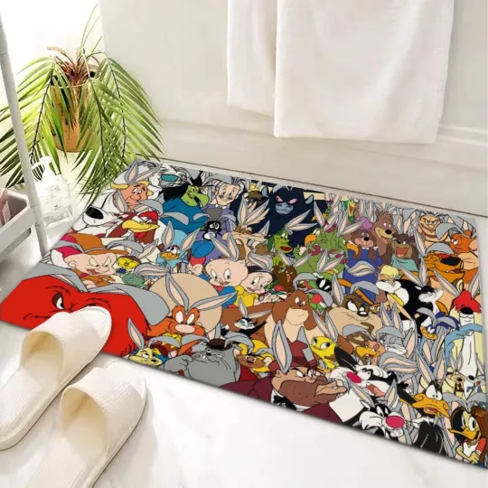 Discover Top! Looney Tunes Bugs Bunny Print Door Mat Rug Carpet With Non-slip Backing