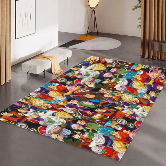 Discover Dragon Ball Super Print Foldable Rectangular Floor Mat Rugs Anti-Skid Carpet