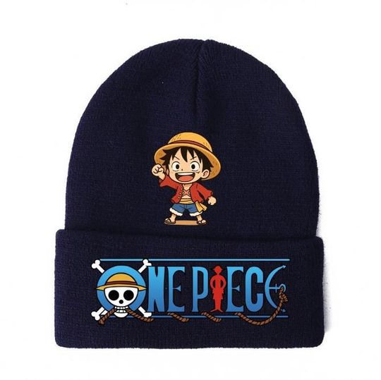 One Piece Knit Beanie  Unisex Anime Winter Hat