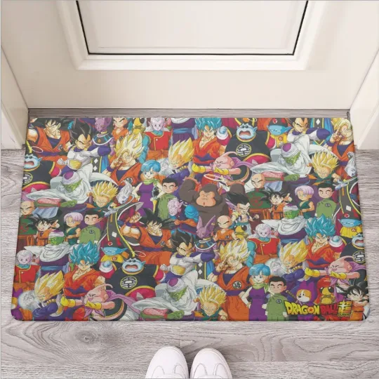 Discover Top! Dragon Ball Super Print Door Mat Made Of Rubber Sole & Non-Woven Fabric