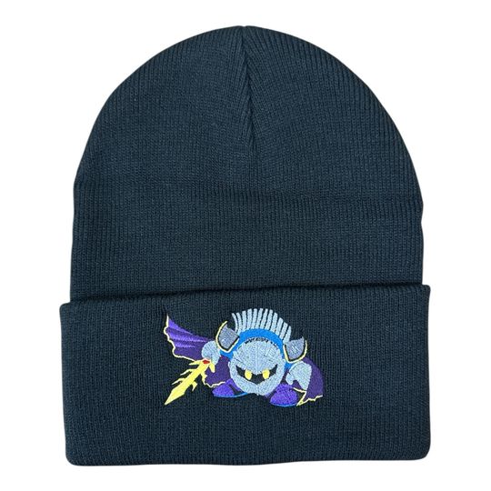 Discover Meta Knight Embroidered Knit Beanie - Unisex Winter Cuff Cap