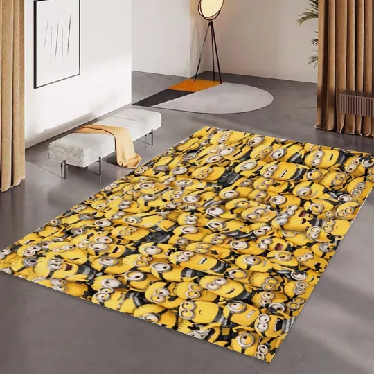 Discover Kevin And Friends Print Foldable Rectangular Floor Mat Rugs Anti-Skid Carpet