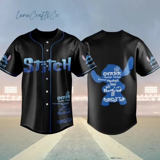 Discover Stitch Baseball Jersey, Disney Stitch Shirt, Lilo Adult Baseball Jersey Shirt