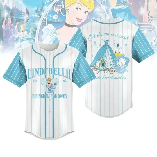 Discover Disney Princess Baseball Jersey, Disney Cinde Adult Baseball Jersey Shirt