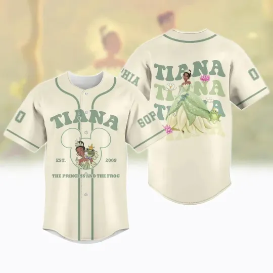 Discover Custom Princess And The Frog Baseball Jersey, Disney Adult Baseball Jersey Shirt