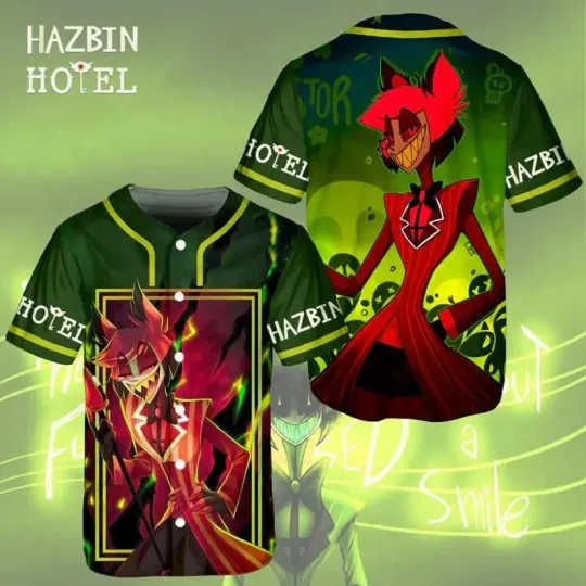 Alastor Hazbin Hotel Alastor Charlie Morningstar Adult Baseball Jersey Shirt