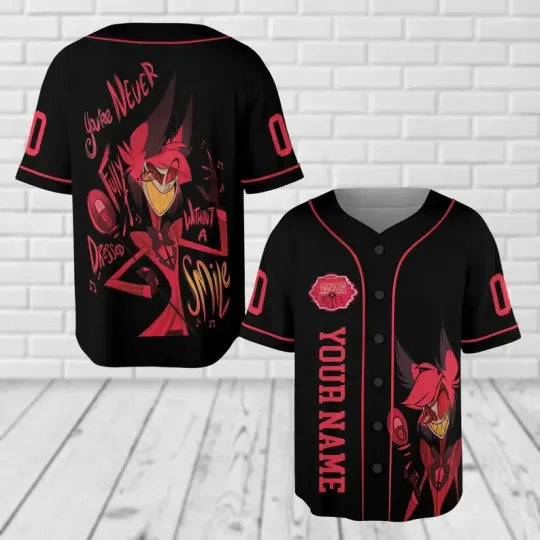 Discover Custom Hazbin Hotel Baseball Jersey, Personalized Adult Baseball Jersey Shirt