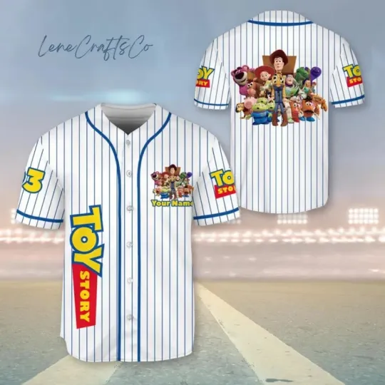 Discover Custom Toy Story Friends Football Movie Character Adult Baseball Jersey Shirt