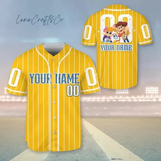 Discover Custom Toy Story Baseball Jersey, Pixar Team Adult Baseball Jersey Shirt
