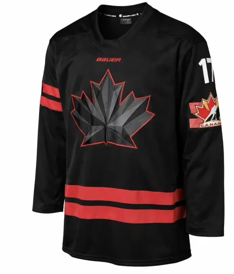 San Jose Sharks Macklin Celebrini Jersey Black Olympics Large Stitched #17