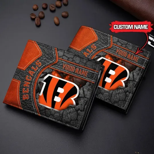 Discover Cincinnati Football Bengalss Team Leather Wallet Gift For Him