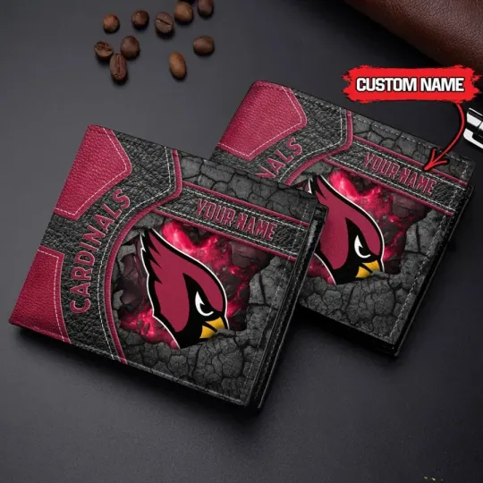 Arizonna Football Cardinalss Leather Wallet Gift For Him