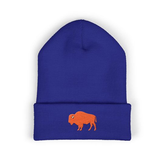 Discover Buffalo Football Embroidery Beanie | Cuffed Knit Hat