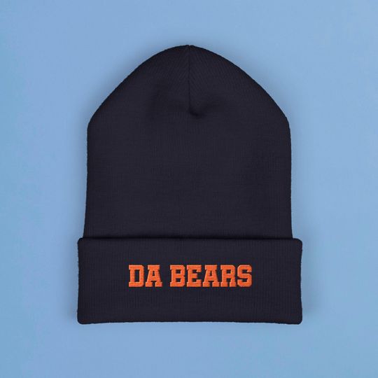Discover DA BEARS Beanie | Embroidered Cuffed Beanie, Sports Fan Knit Hat