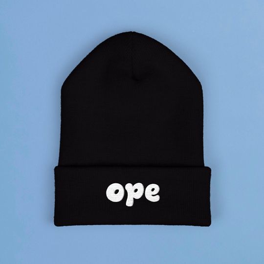 Discover Ope Embroidered Beanie | Cuffed Knit Beanie