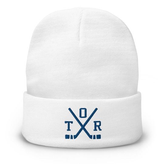 Discover Toronto Hockey Sticks Retro TOR Winter Beanie Cap Hat