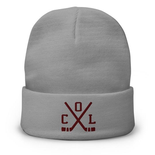 Discover Colorado Hockey Sticks Retro COL Winter Beanie Cap Hat
