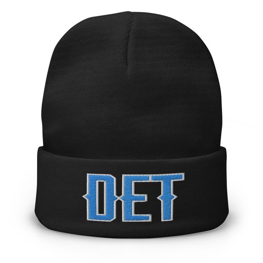 Discover Detroit Football Retro DET Winter Beanie Cap Hat