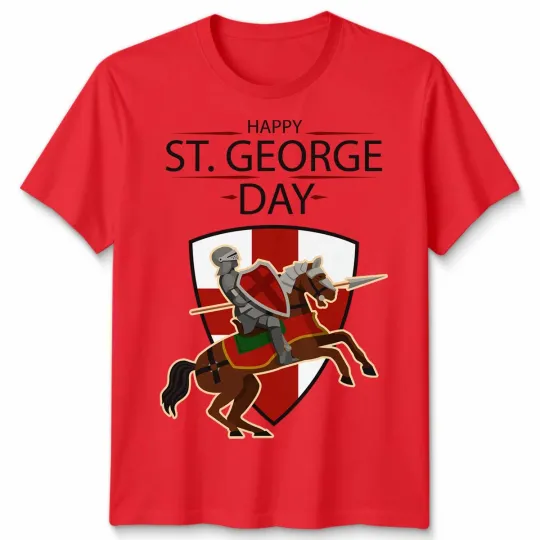 Discover Happy St George's Day England Knight and Horse T-Shirt