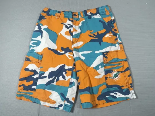 Discover Miami Dolphinss Shorts Multi Color Football Camo Cargo Team Apparel
