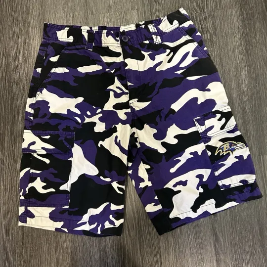 Discover Vintage Baltimore football Camo CARGO shorts