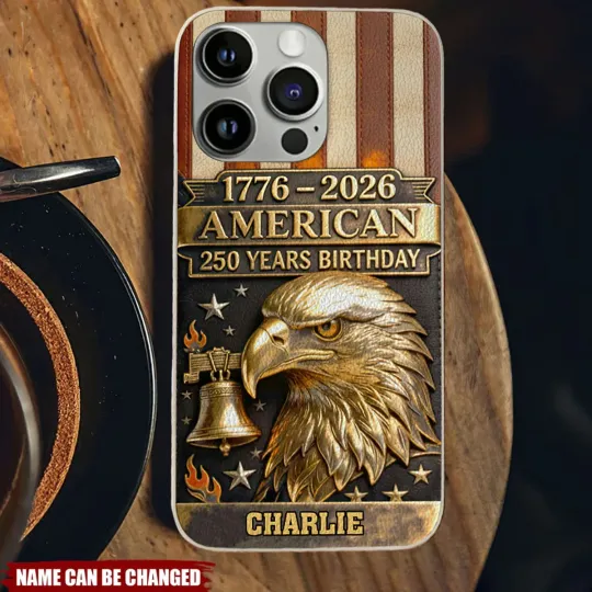 Discover Personalized 250th Anniversary Phone Case, Bald Eagle Iphone Case