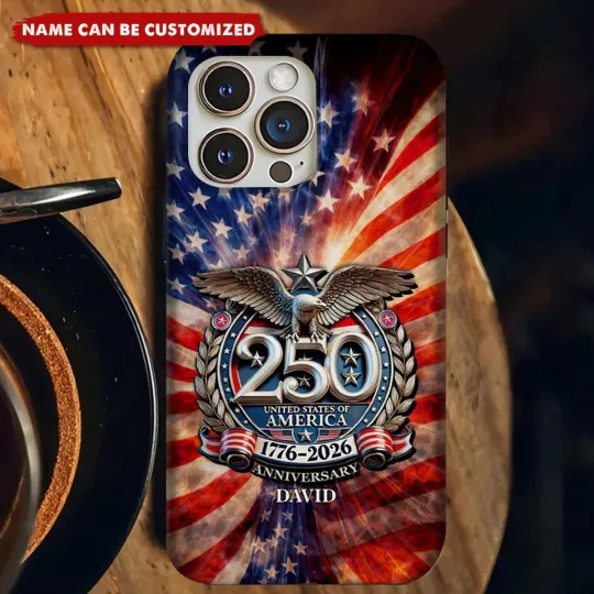 Discover Personalized USA Eagles 250th Anniversary 1776-2026 Iphone Case
