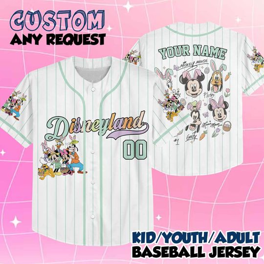 Discover Mickey And Co Easter Day 2026 Jersey, Happy Easter Day Jersey, Bunny Easer Egg Mickey And Friends Shirt, Hunter Disneyland Easter Say Shirt