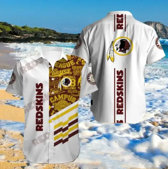 Discover Washington Football Team Redskins Hawaiian Shirt Button Down Unisex Adults S-5XL
