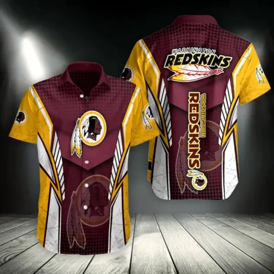Discover Washington Football Team Redskins Hawaiian Shirt Button Down Unisex Adults S-5XL