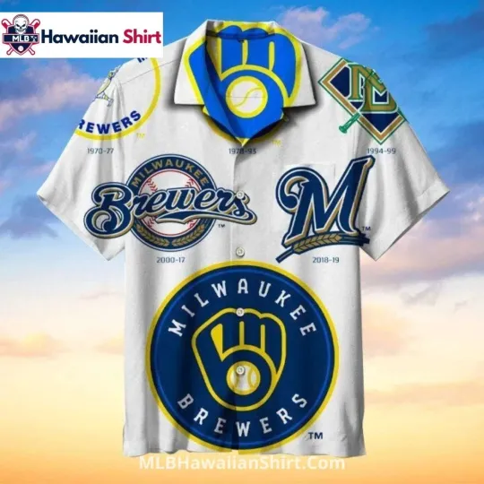 Discover Team History Milwaukee Baseball Team Brewerss Hawaiian Shirt With Classic Logos