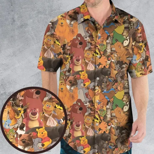 Discover Bear Squad Hawaiian Shirt, Unisex Adults, Full Size S-5XL