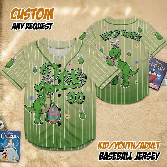 Discover Custom Toy Story Easter Baseball Jersey, Jersey Gift For Kids, Custom Disney Easter Day, Disney Birthday Gift