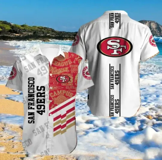 Discover San Francisco Football Team SF 49erss Hawaiian Shirt Button Down