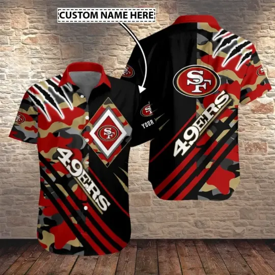 Discover San Francisco Football Team SF 49erss Hawaiian Shirt Button Down