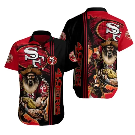 Discover San Francisco Football Team SF 49erss Hawaiian Shirt Button Down