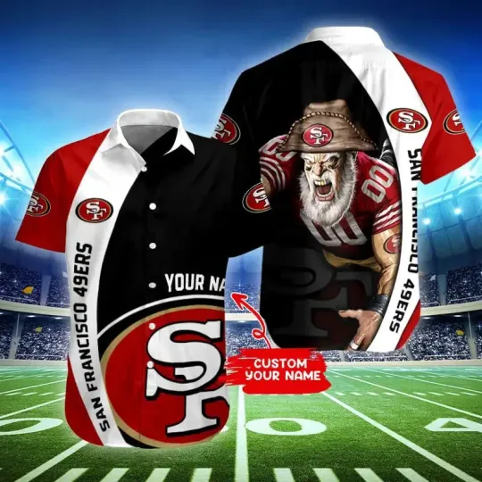 Discover San Francisco Football Team SF 49erss Hawaiian Shirt Button Down Unisex Adults