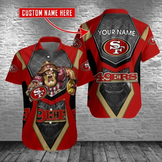 Discover San Francisco Football Team SF 49erss Hawaiian Shirt Button Down Unisex Adults